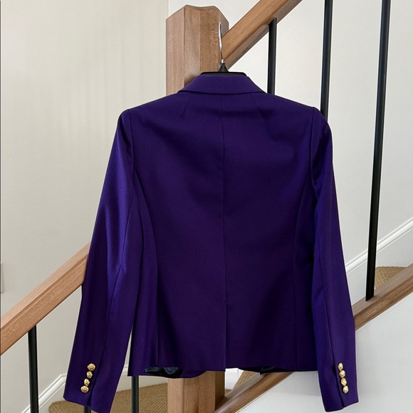 J.Crew Women’s Schoolboy Deep Purple Wool Blazer Size 2 - Picture 7 of 8